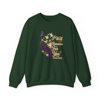 Load image into Gallery viewer, I Will Remember For You Alzheimer's Christian Sweatshirt | Isaiah 49:15 Purple Ribbon Dove Tee