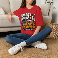 Load image into Gallery viewer, Soldier of Two Armies U.S. Military Christian T-Shirt