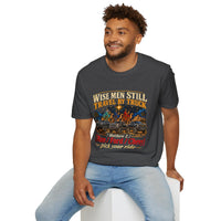 Load image into Gallery viewer, Wise Men Still Travel by Truck T-Shirt – Ram Ford Chevy Christmas Design