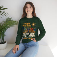 Load image into Gallery viewer, Tonight We Ride Wise Men Still Exist Follow the Star Christmas Sweatshirt