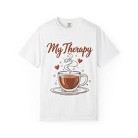 Load image into Gallery viewer, Coffee Therapy T-Shirt — "My Therapy" Coffee Cup Graphic Tee