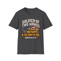 Load image into Gallery viewer, Soldier of Two Armies U.S. Military Christian T-Shirt