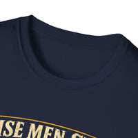 Load image into Gallery viewer, Wise Men Still Travel by Truck T-Shirt – Ram Ford Chevy Christmas Design