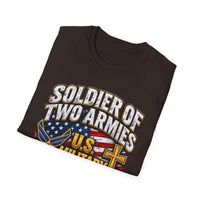 Load image into Gallery viewer, Soldier of Two Armies U.S. Military Christian T-Shirt