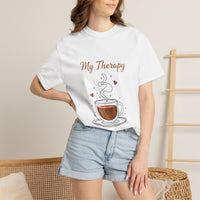 Load image into Gallery viewer, Coffee Therapy T-Shirt — "My Therapy" Cute Coffee Cup Tee