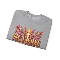 Load image into Gallery viewer, Set Free in Christ Breast Cancer Awareness Crewneck Sweatshirt