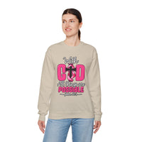 Load image into Gallery viewer, With God All Things Are Possible Faith Crewneck Sweatshirt