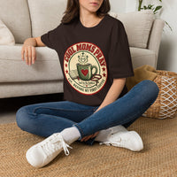 Load image into Gallery viewer, Cool Moms Pray Christian T-Shirt | Coffee &amp; Bible Retro Badge Tee for Moms