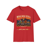 Load image into Gallery viewer, Wise Men Still Travel by Truck T-Shirt – Ram Ford Chevy Christmas Design