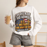 Load image into Gallery viewer, Soldier of Two Armies U.S. Military &amp; Army of God Sweatshirt