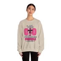 Load image into Gallery viewer, With God All Things Are Possible Faith Crewneck Sweatshirt
