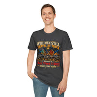 Load image into Gallery viewer, Wise Men Still Travel by Truck T-Shirt – Ram Ford Chevy Christmas Design
