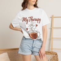 Load image into Gallery viewer, Coffee Therapy T-Shirt — "My Therapy" Coffee Cup Graphic Tee