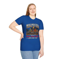 Load image into Gallery viewer, Wise Men Still Travel by Truck T-Shirt – Ram Ford Chevy Christmas Design