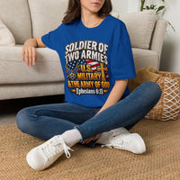 Load image into Gallery viewer, Soldier of Two Armies U.S. Military Christian T-Shirt