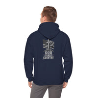 Load image into Gallery viewer, God, Guns &amp; Country American Flag Hoodie