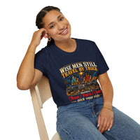 Load image into Gallery viewer, Wise Men Still Travel by Truck T-Shirt – Ram Ford Chevy Christmas Design