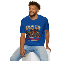 Load image into Gallery viewer, Wise Men Still Travel by Truck T-Shirt – Ram Ford Chevy Christmas Design