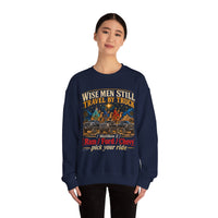Load image into Gallery viewer, Wise Men Still Travel by Truck Crewneck Sweatshirt
