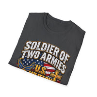 Load image into Gallery viewer, Soldier of Two Armies U.S. Military Christian T-Shirt