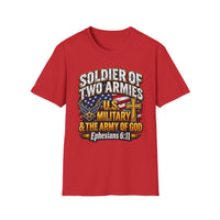 Load image into Gallery viewer, Soldier of Two Armies U.S. Military Christian T-Shirt