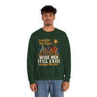 Load image into Gallery viewer, Tonight We Ride Wise Men Still Exist Follow the Star Christmas Sweatshirt