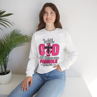 Load image into Gallery viewer, With God All Things Are Possible Faith Crewneck Sweatshirt