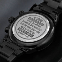 Load image into Gallery viewer, Men's Watch, Be Strong and Courageous, Joshua 1:9