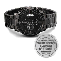 Load image into Gallery viewer, Men's Watch, Be on Your Guard, 1 Corinthians 16:13 NIV