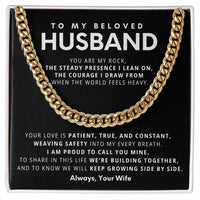 Load image into Gallery viewer, To My Beloved Husband, You are my rock,  the steady presence I lean on