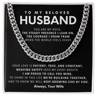 Load image into Gallery viewer, To My Beloved Husband, You are my rock,  the steady presence I lean on