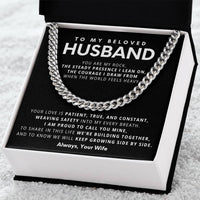 Load image into Gallery viewer, To My Beloved Husband, You are my rock,  the steady presence I lean on
