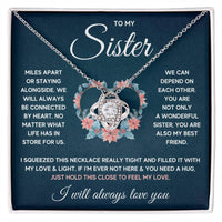 Load image into Gallery viewer, TO MY SISTER SQUEEZED LOVE KNOT NECKLACE GIFT SET