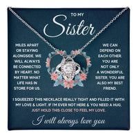 Load image into Gallery viewer, TO MY SISTER SQUEEZED LOVE KNOT NECKLACE GIFT SET