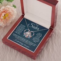 Load image into Gallery viewer, TO MY SISTER SQUEEZED LOVE KNOT NECKLACE GIFT SET