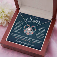 Load image into Gallery viewer, TO MY SISTER SQUEEZED LOVE KNOT NECKLACE GIFT SET