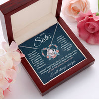 Load image into Gallery viewer, TO MY SISTER SQUEEZED LOVE KNOT NECKLACE GIFT SET