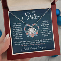 Load image into Gallery viewer, TO MY SISTER SQUEEZED LOVE KNOT NECKLACE GIFT SET