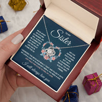 Load image into Gallery viewer, TO MY SISTER SQUEEZED LOVE KNOT NECKLACE GIFT SET