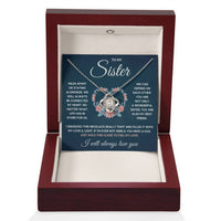 Load image into Gallery viewer, TO MY SISTER SQUEEZED LOVE KNOT NECKLACE GIFT SET