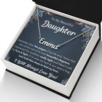 Load image into Gallery viewer, TO MY DAUGHTER CHAPTERS SQUEEZED NAME NECKLACE GIFT SET