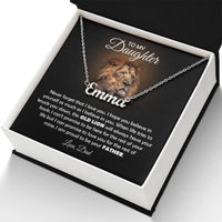 Load image into Gallery viewer, TO MY DAUGHTER OLD LION NAME NECKLACE GIFT SET