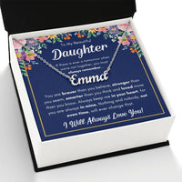 Load image into Gallery viewer, TO MY DAUGHTER BRAVER NAME NECKLACE GIFT SET