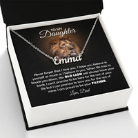 Load image into Gallery viewer, TO MY DAUGHTER OLD LION NAME NECKLACE GIFT SET