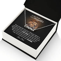 Load image into Gallery viewer, TO MY DAUGHTER OLD LION NAME NECKLACE GIFT SET