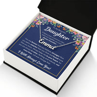 Load image into Gallery viewer, TO MY DAUGHTER BRAVER NAME NECKLACE GIFT SET