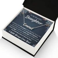 Load image into Gallery viewer, TO MY DAUGHTER CHAPTERS SQUEEZED NAME NECKLACE GIFT SET