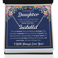 Load image into Gallery viewer, TO MY DAUGHTER BRAVER NAME NECKLACE GIFT SET