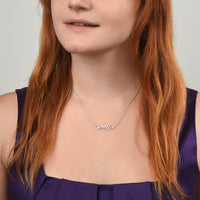 Load image into Gallery viewer, TO MY DAUGHTER CHAPTERS SQUEEZED NAME NECKLACE GIFT SET