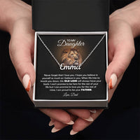 Load image into Gallery viewer, TO MY DAUGHTER OLD LION NAME NECKLACE GIFT SET